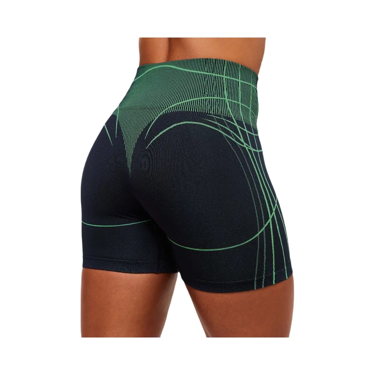 Gymshark Apex Seamless Shorts - Heavy Blue/Active Green