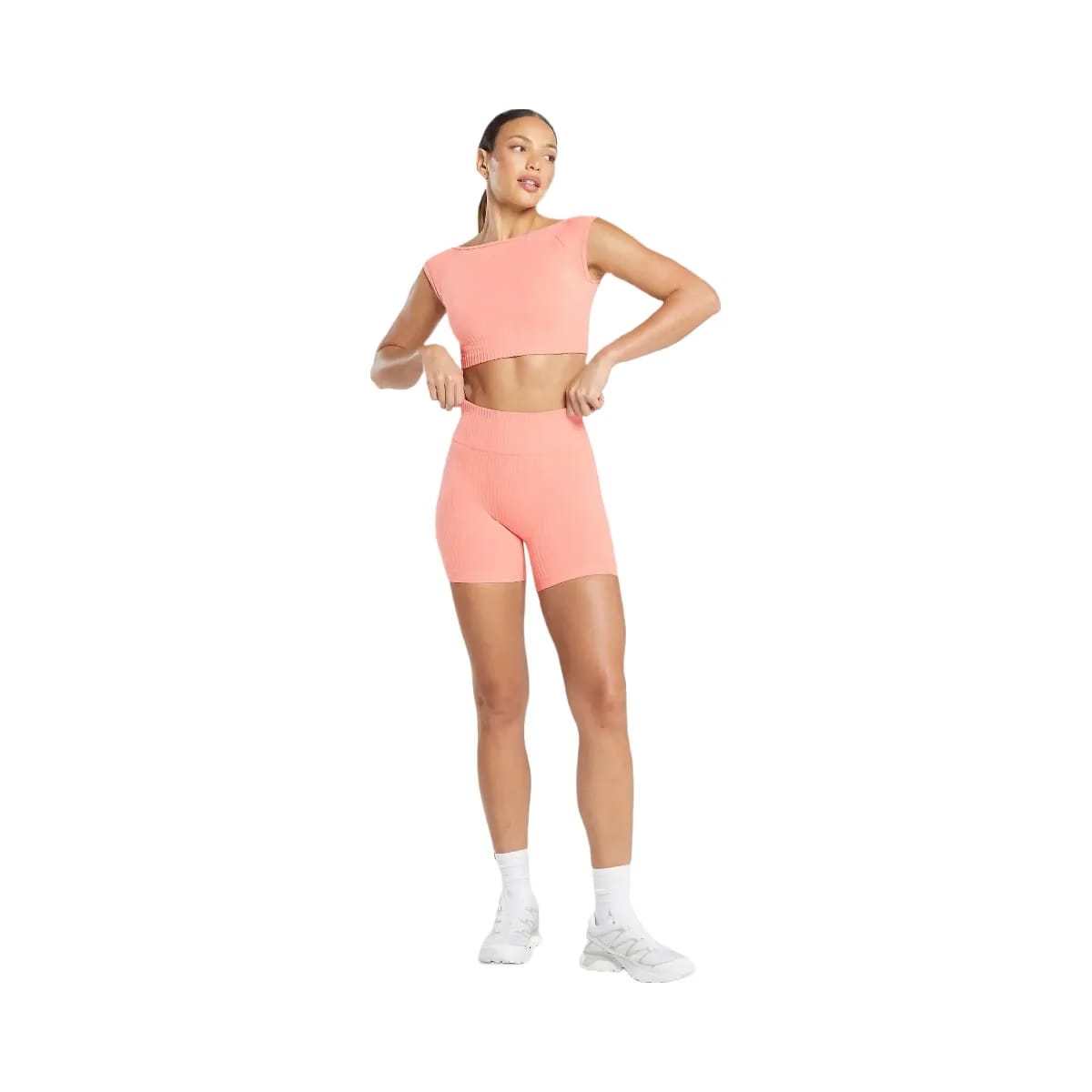 Gymshark Luxe Seamless Shorts - Muted Coral Marl