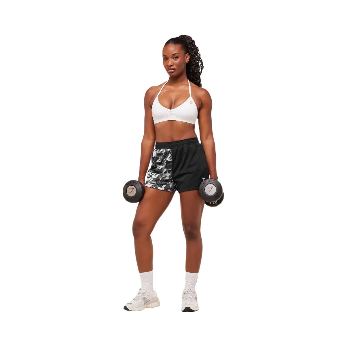 Gymshark Lifting Club Mesh Shorts - Black/White
