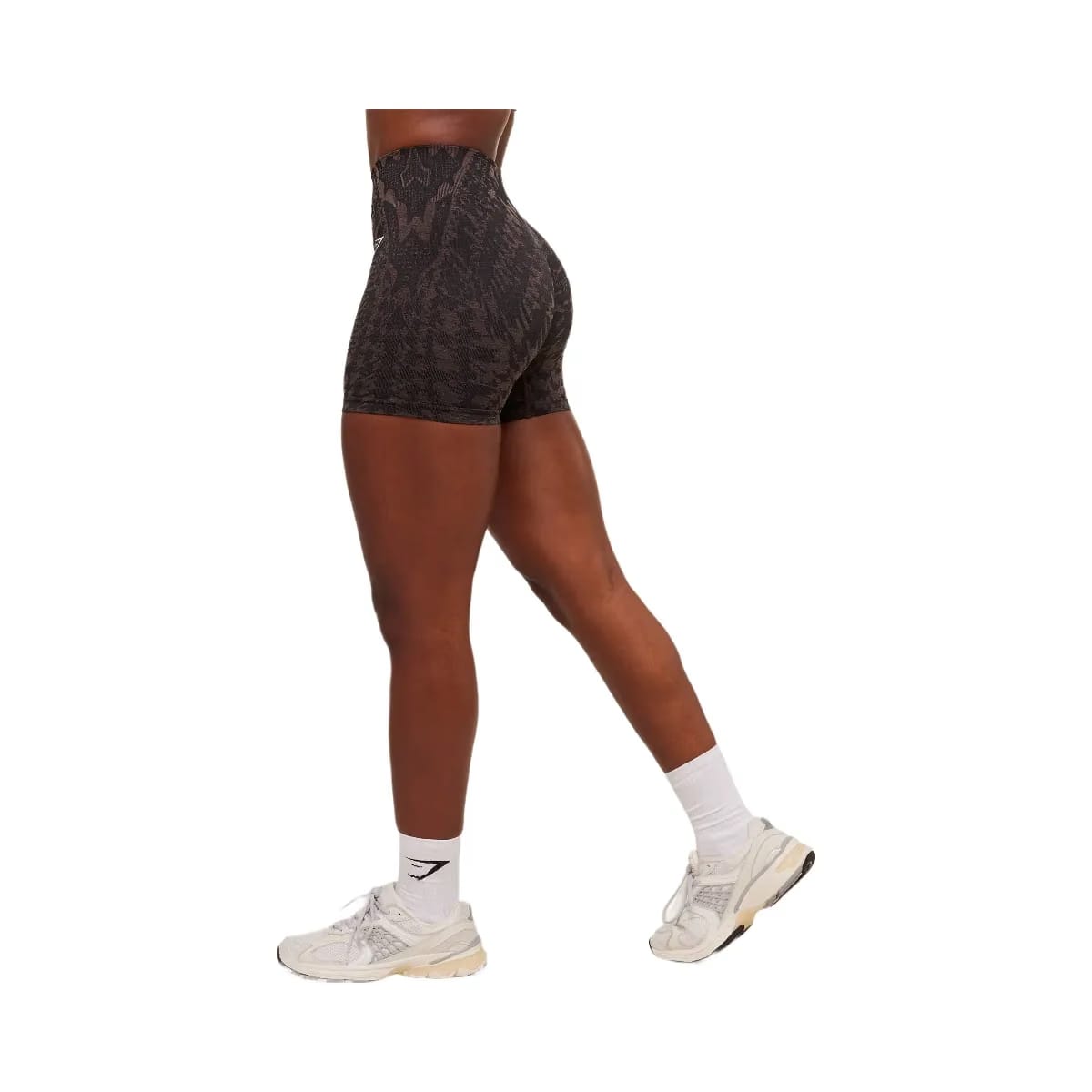 Gymshark Adapt Houndstooth Shorts - Black/Chestnut Pink