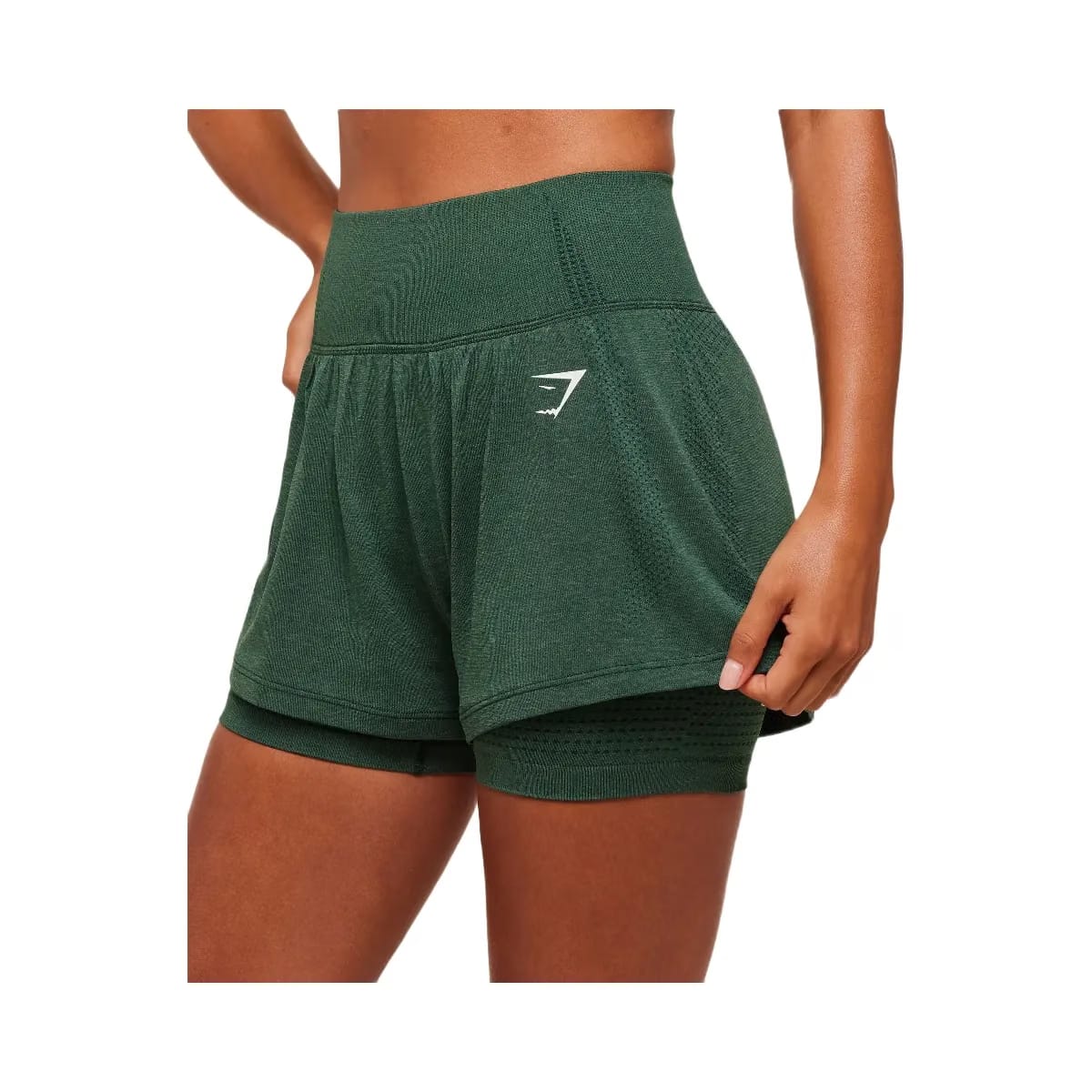 Gymshark Vital 2-in-1 Shorts - Obsidian Green Marl