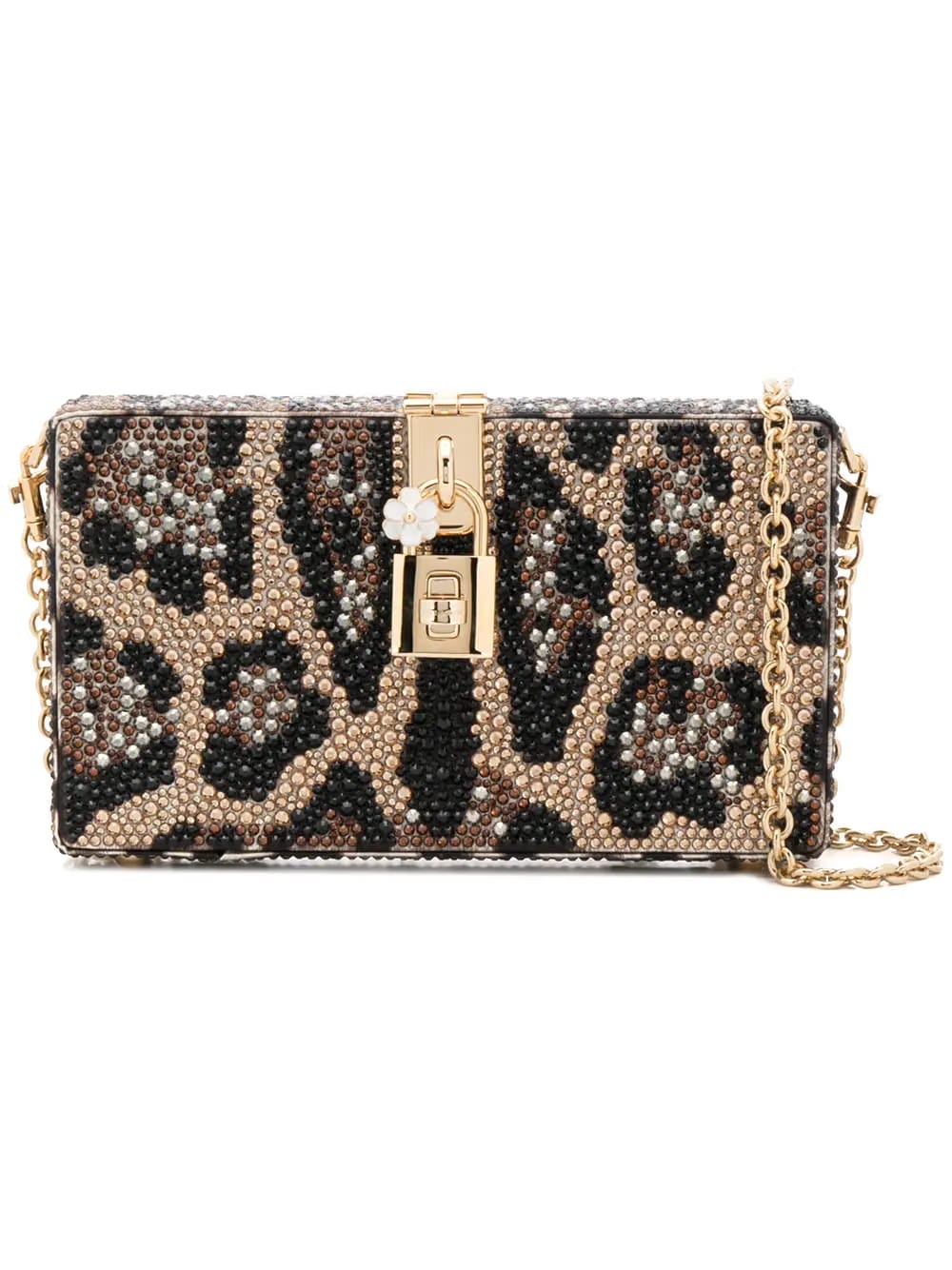 Dolce Box rhinestone-embellished clutch bag