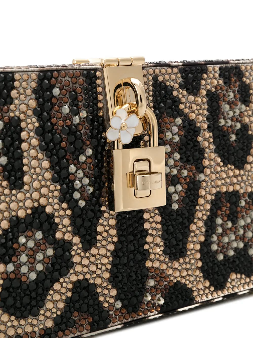 Dolce Box rhinestone-embellished clutch bag