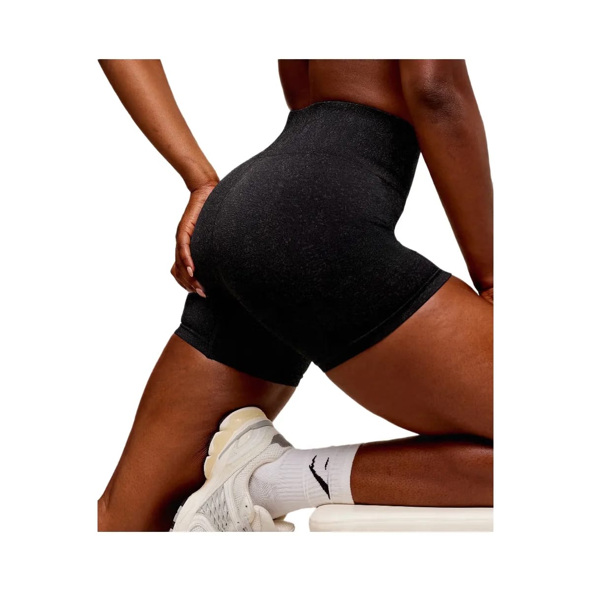Gymshark Adapt Fleck Seamless Shorts - Black/Smokey Grey