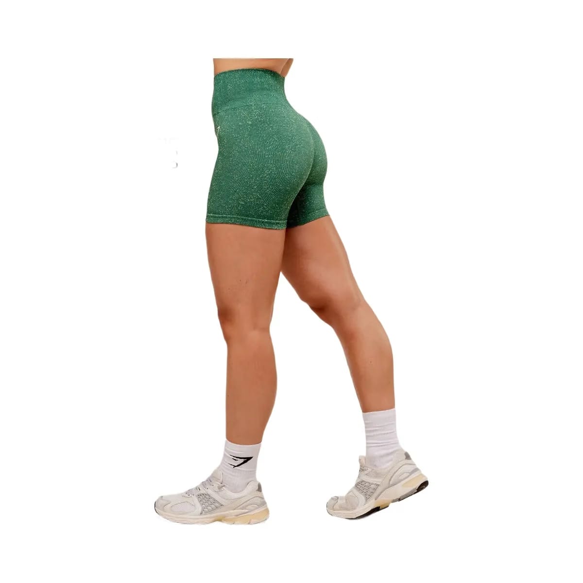 Gymshark Adapt Fleck x Whitney Seamless Shorts - Lift Green/Clay Green