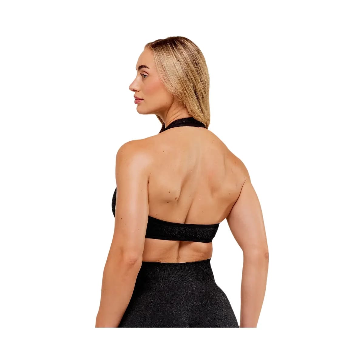 Gymshark Adapt Fleck x Whitney Halterneck Sports Bra - Black