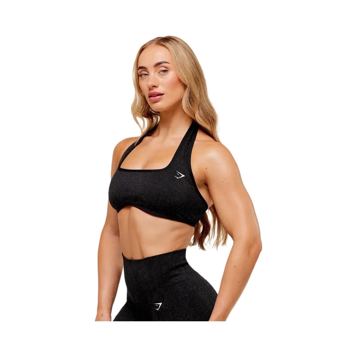 Gymshark Adapt Fleck x Whitney Halterneck Sports Bra - Black