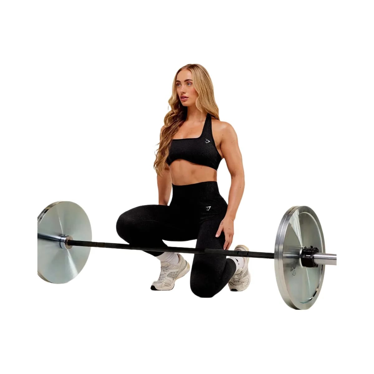 Gymshark Adapt Fleck x Whitney Halterneck Sports Bra - Black