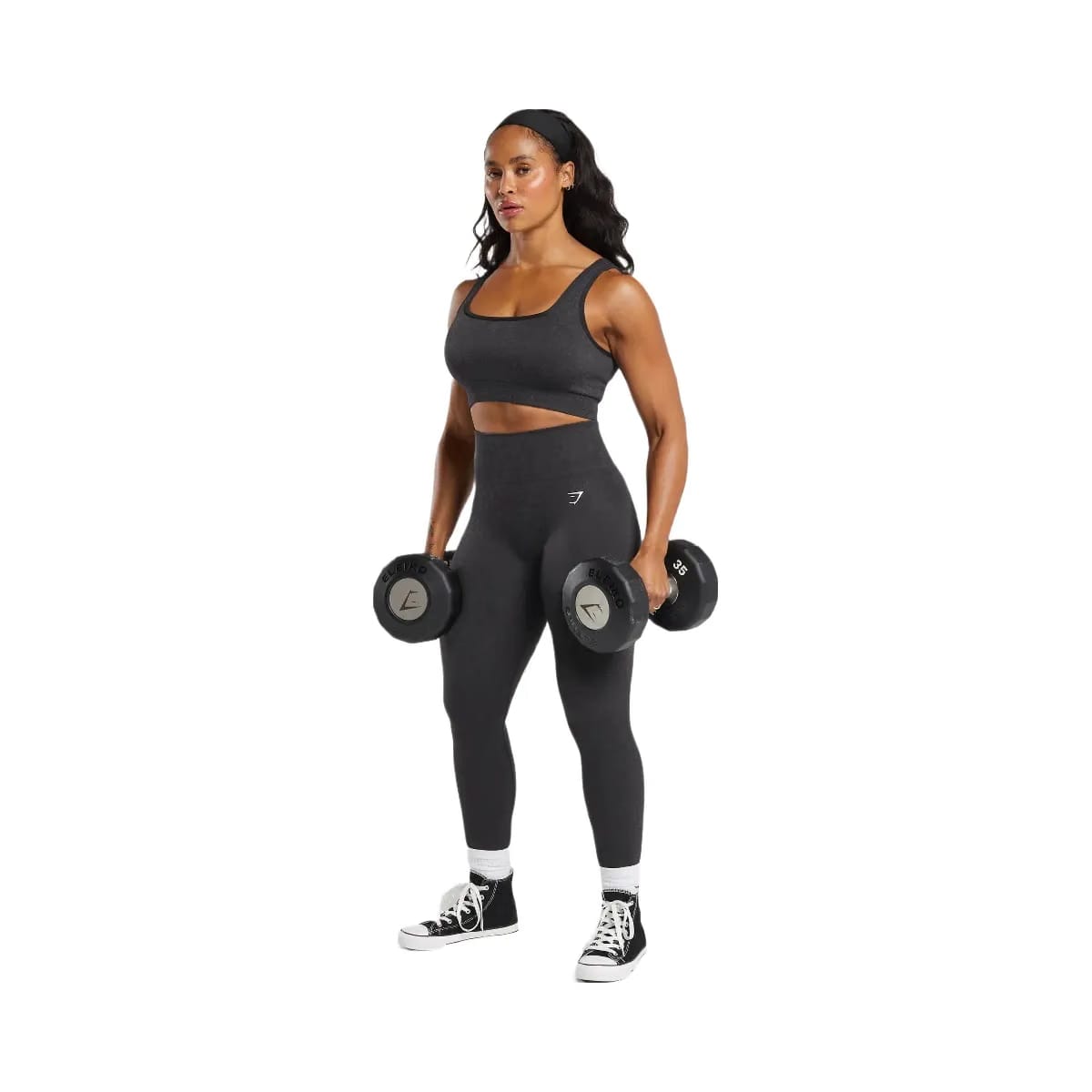 Gymshark Adapt Fleck Sports Bra - Black/Smokey Grey
