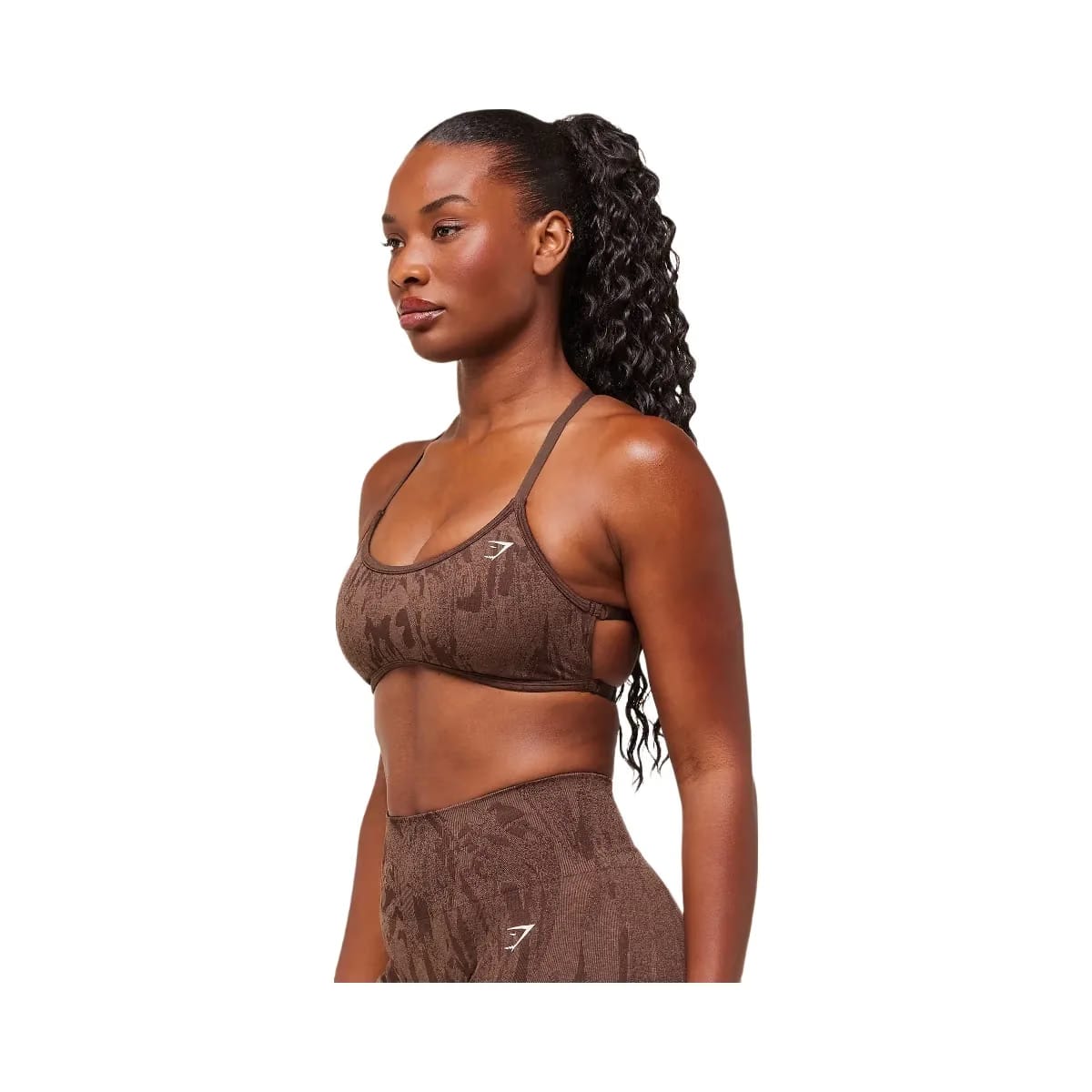 Gymshark Adapt Camo Cross Back Sports Bra - Archive Brown/Soft Brown