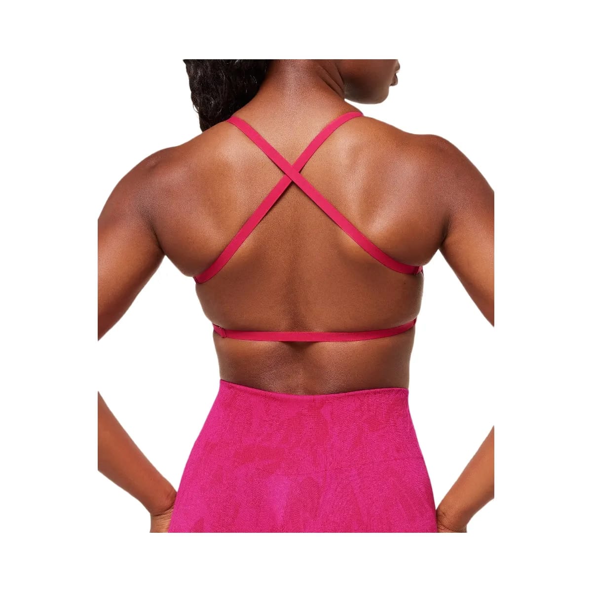 Gymshark Adapt Camo Cross Back Sports Bra - Build Pink/Energy Pink
