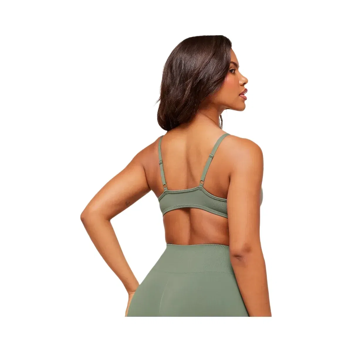Gymshark Soft Sculpt V-neck Sports Bra - Unit Green