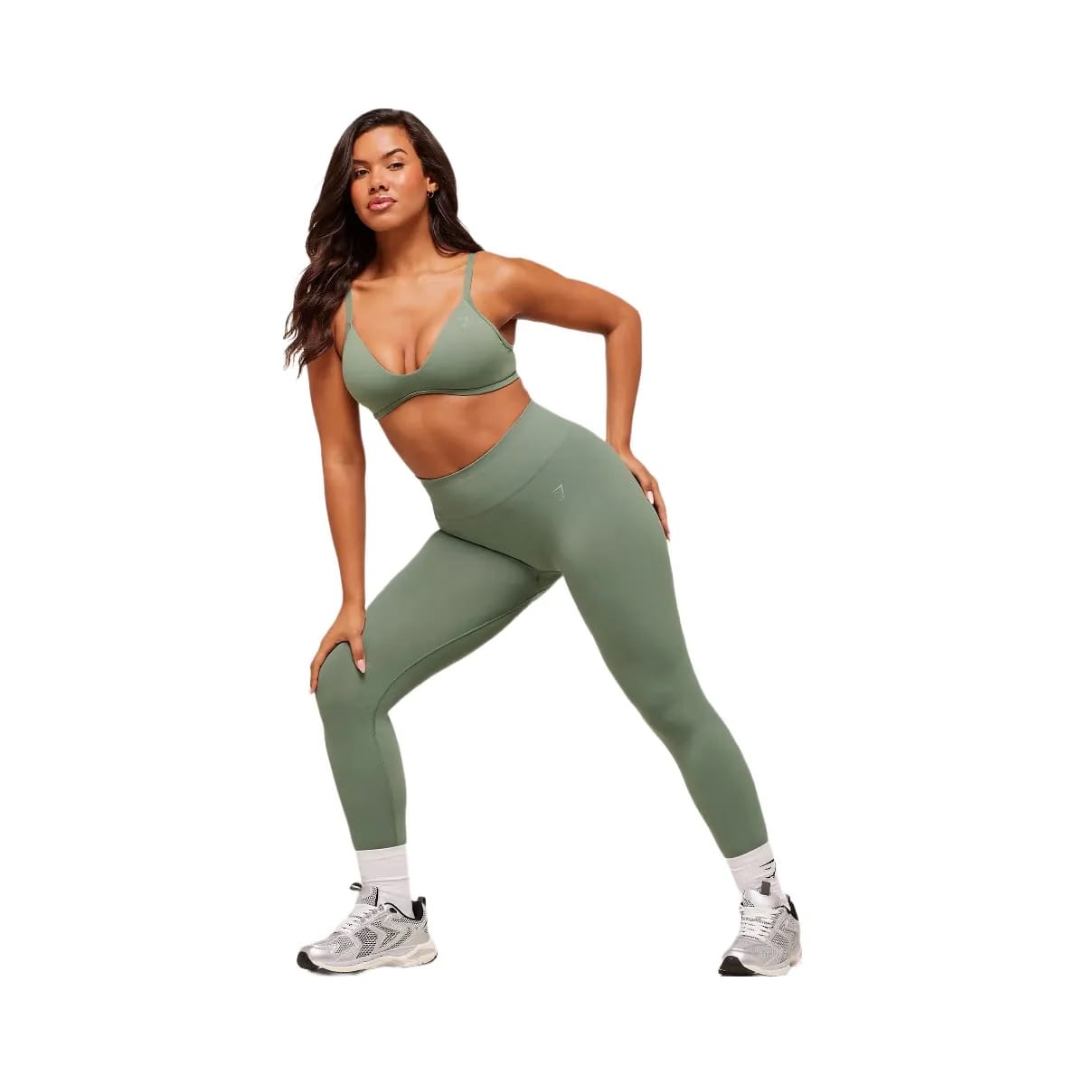 Gymshark Soft Sculpt V-neck Sports Bra - Unit Green