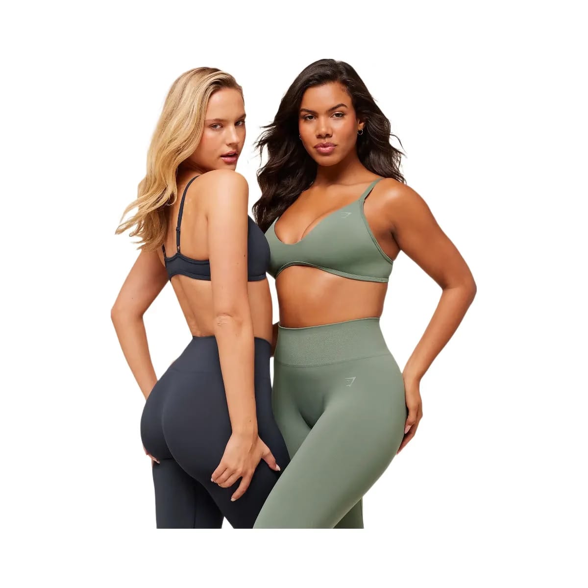 Gymshark Soft Sculpt V-neck Sports Bra - Unit Green
