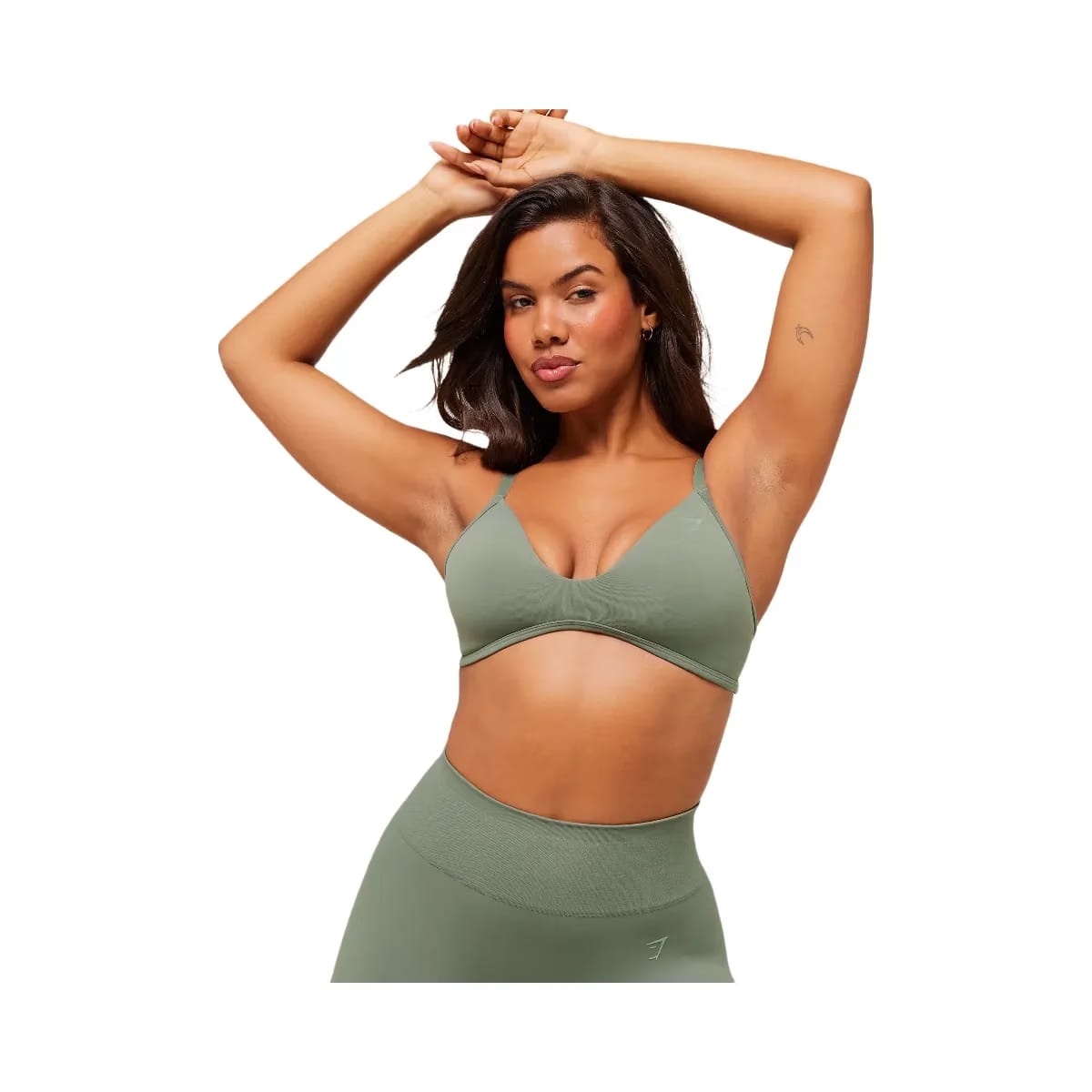 Gymshark Soft Sculpt V-neck Sports Bra - Unit Green