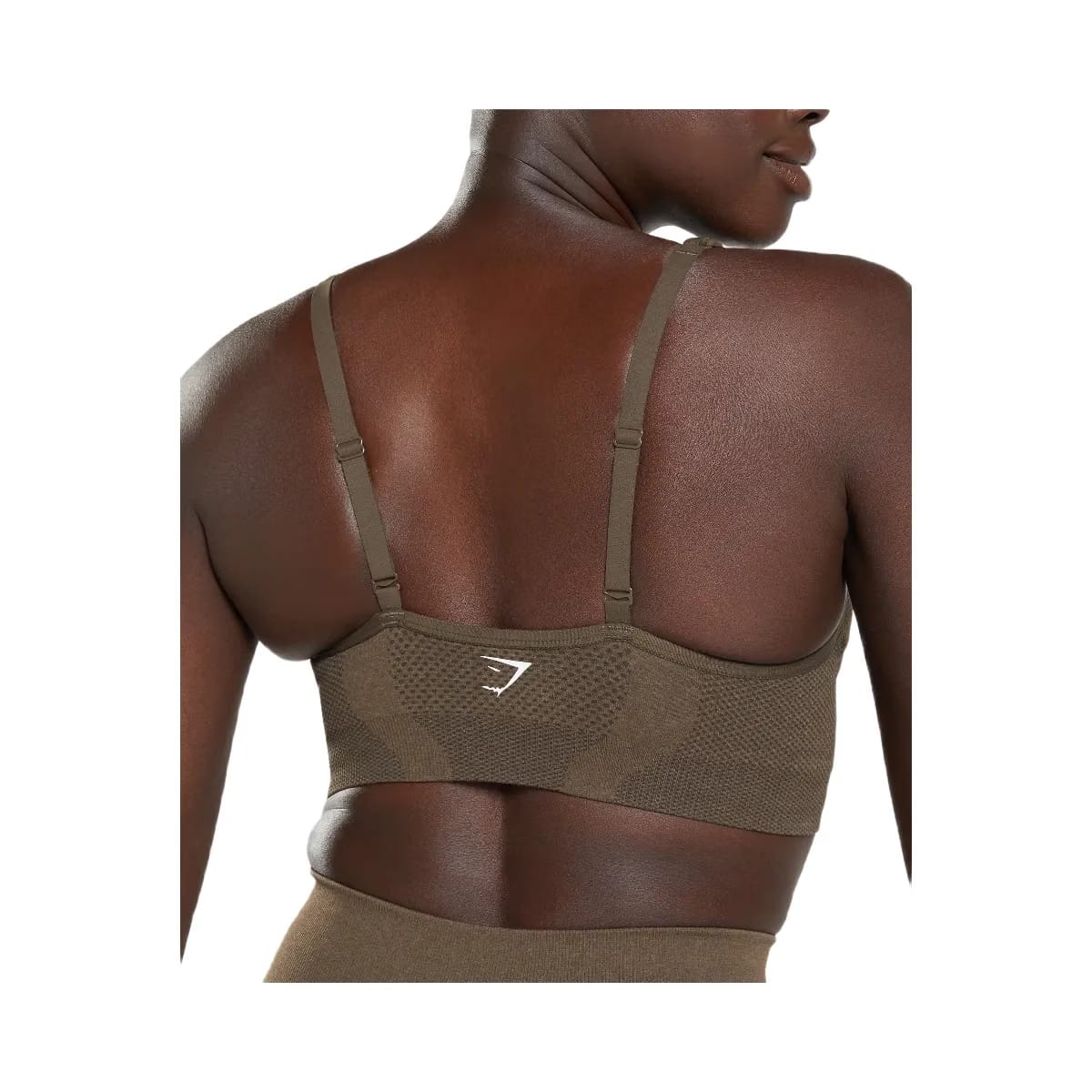 Gymshark Vital V Neck Sports Bra - Espresso Marl