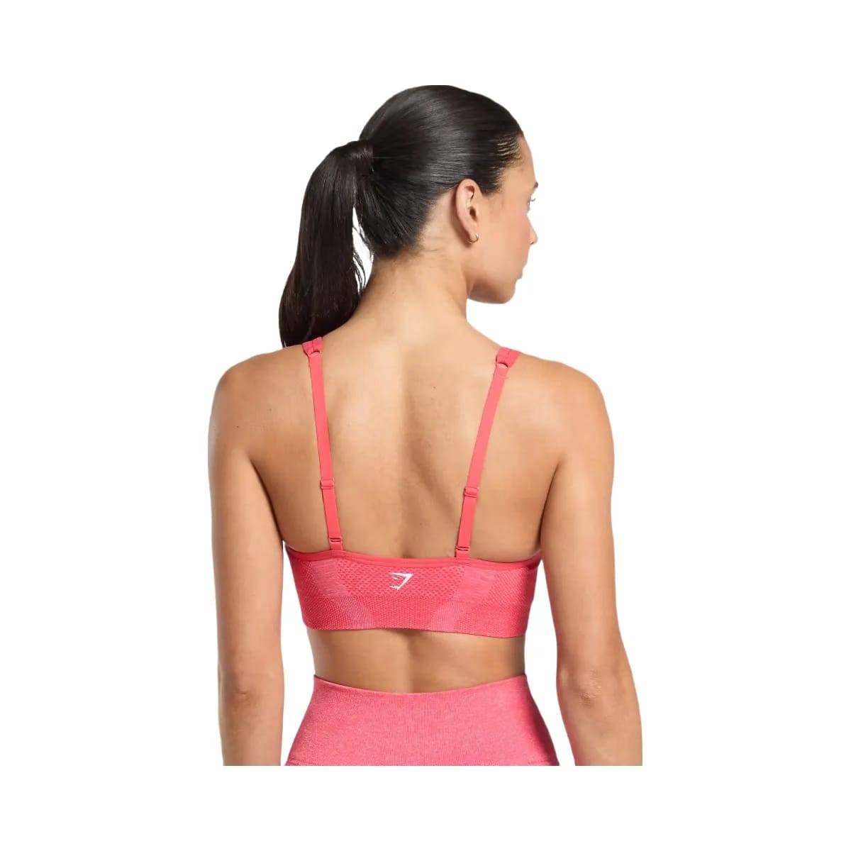 Gymshark Vital V Neck Sports Bra - Coral Red/Marl