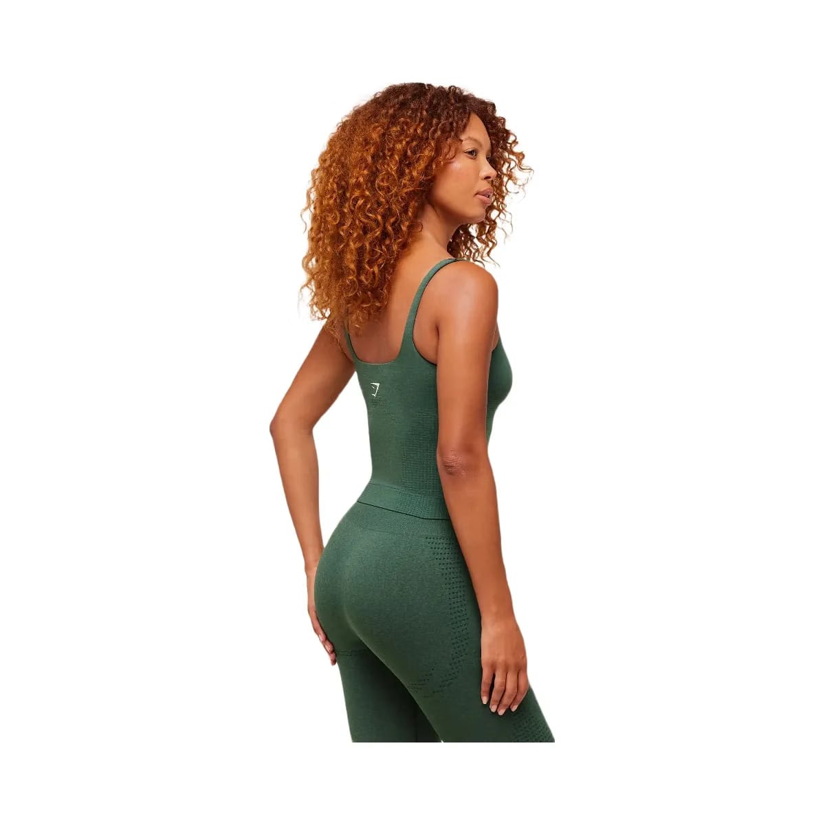 Gymshark Vital Tank With Shelf - Obsidian Green Marl