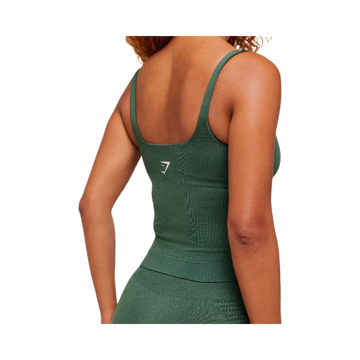 Gymshark Vital Tank With Shelf - Obsidian Green Marl