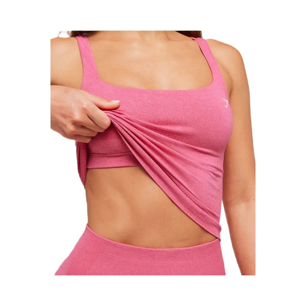 Gymshark Vital Tank With Shelf - GS Vintage Rouge Pink/ Marl