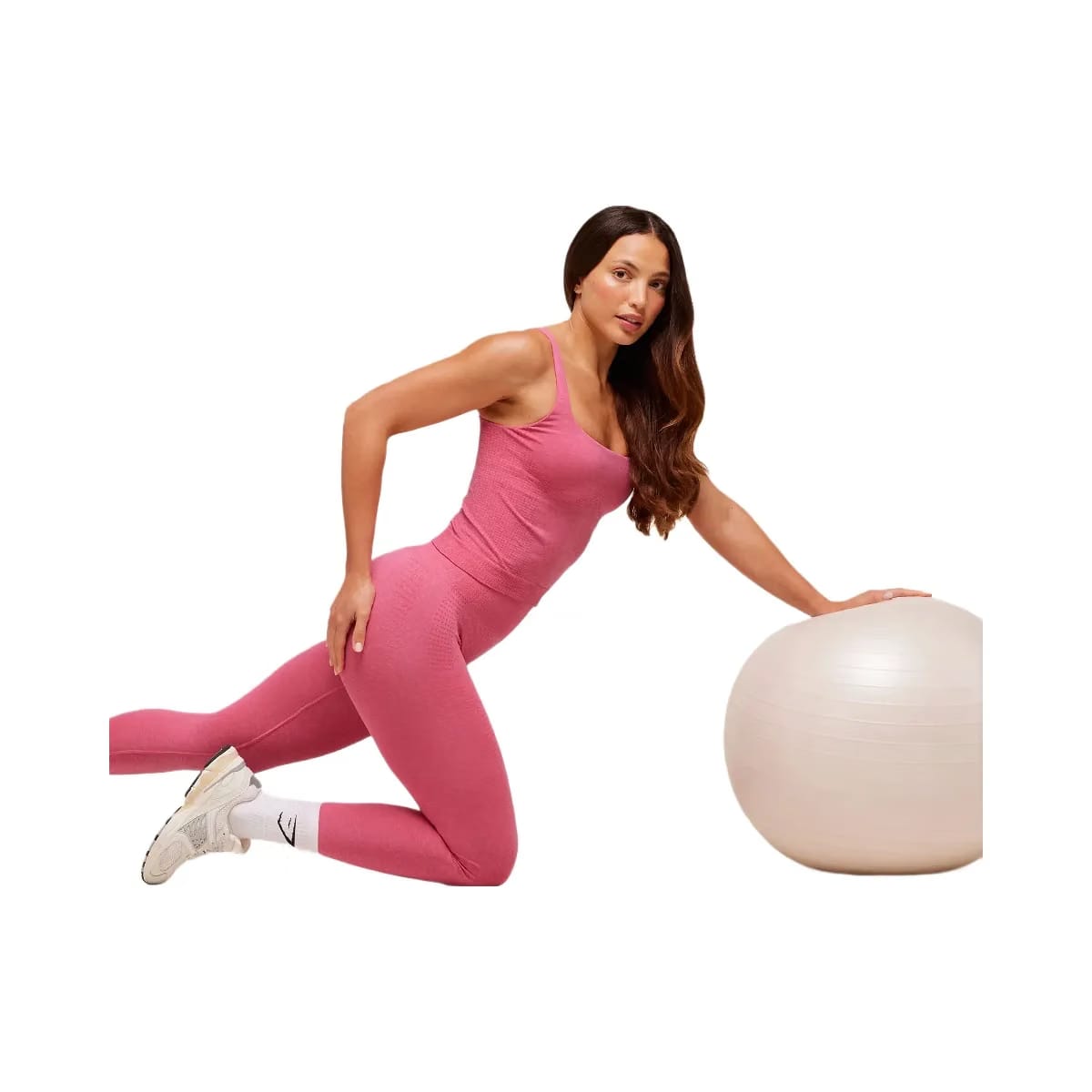 Gymshark Vital Tank With Shelf - GS Vintage Rouge Pink/ Marl