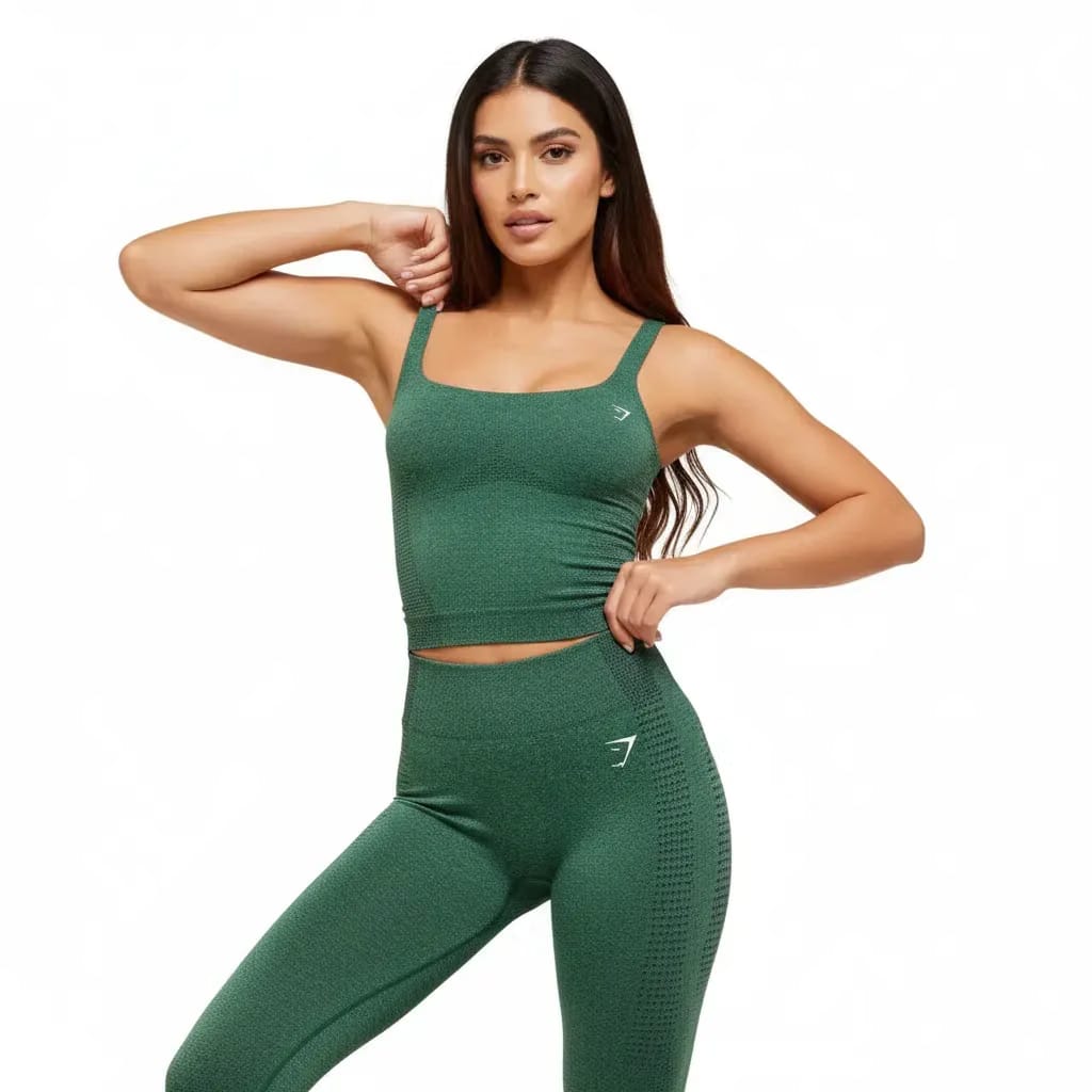 Gymshark Vital Tank With Shelf - GS Lift Green/ Marl