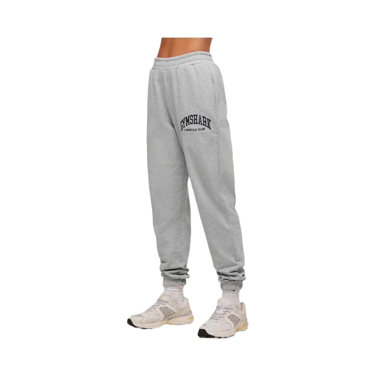 Gymshark Collegiate Graphic Joggers - Light Grey Core Marl