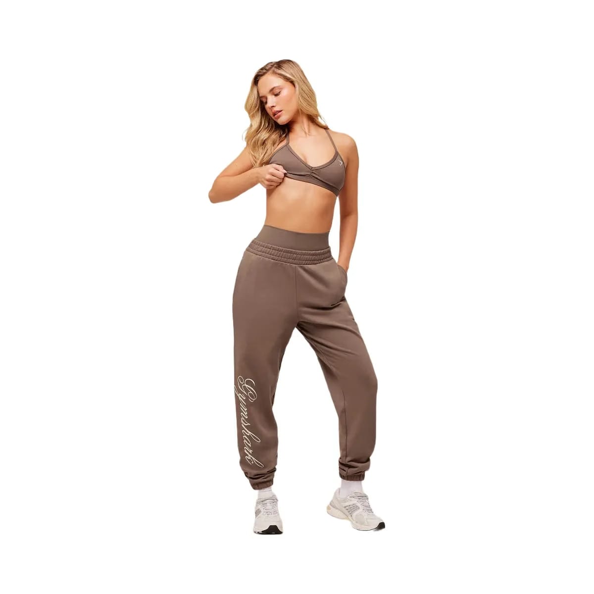 Gymshark All Seasons Graphic Jogger - Soft Brown