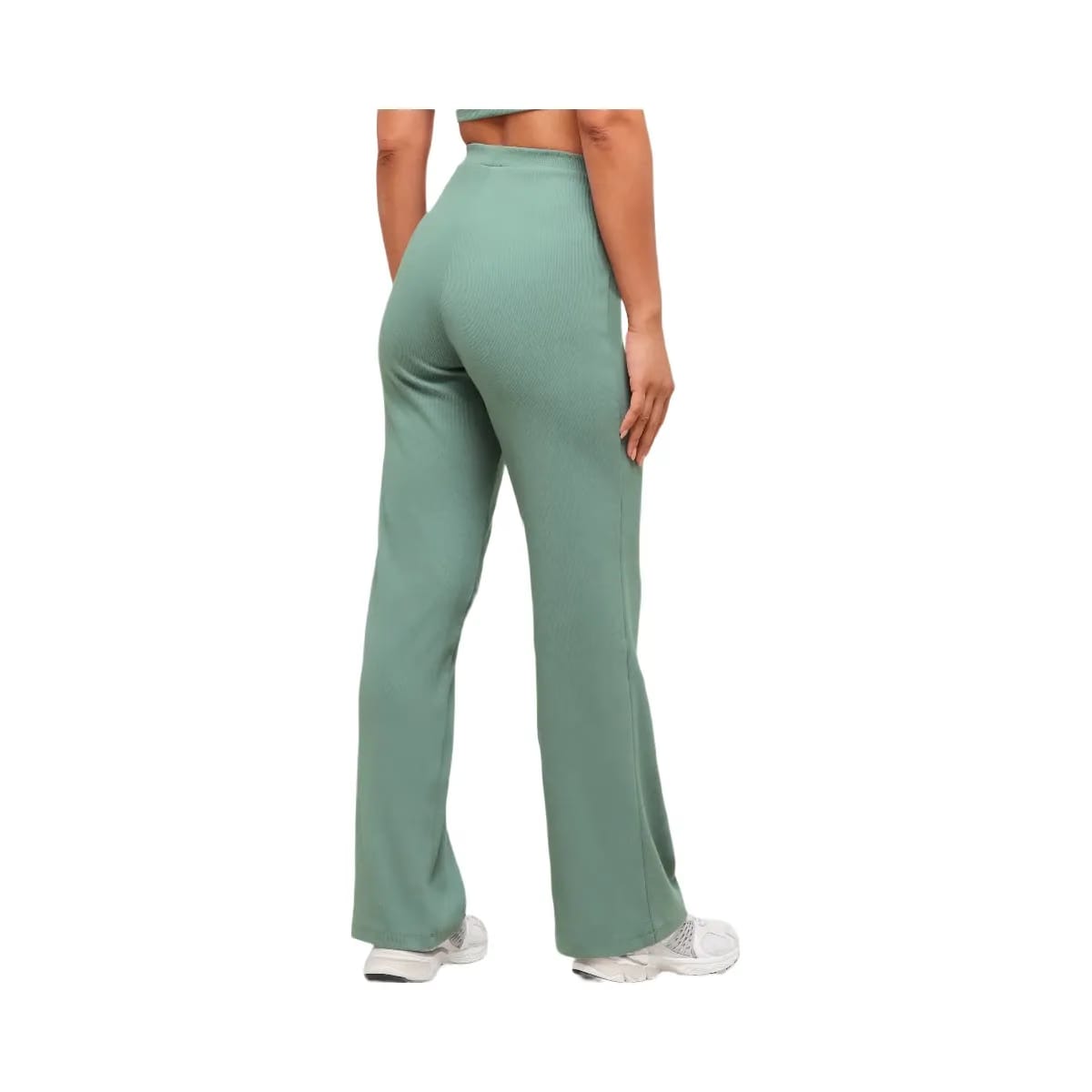 Gymshark Ribbed Cotton Straight Leg Pants - Celeste Blue/Heavy Blue