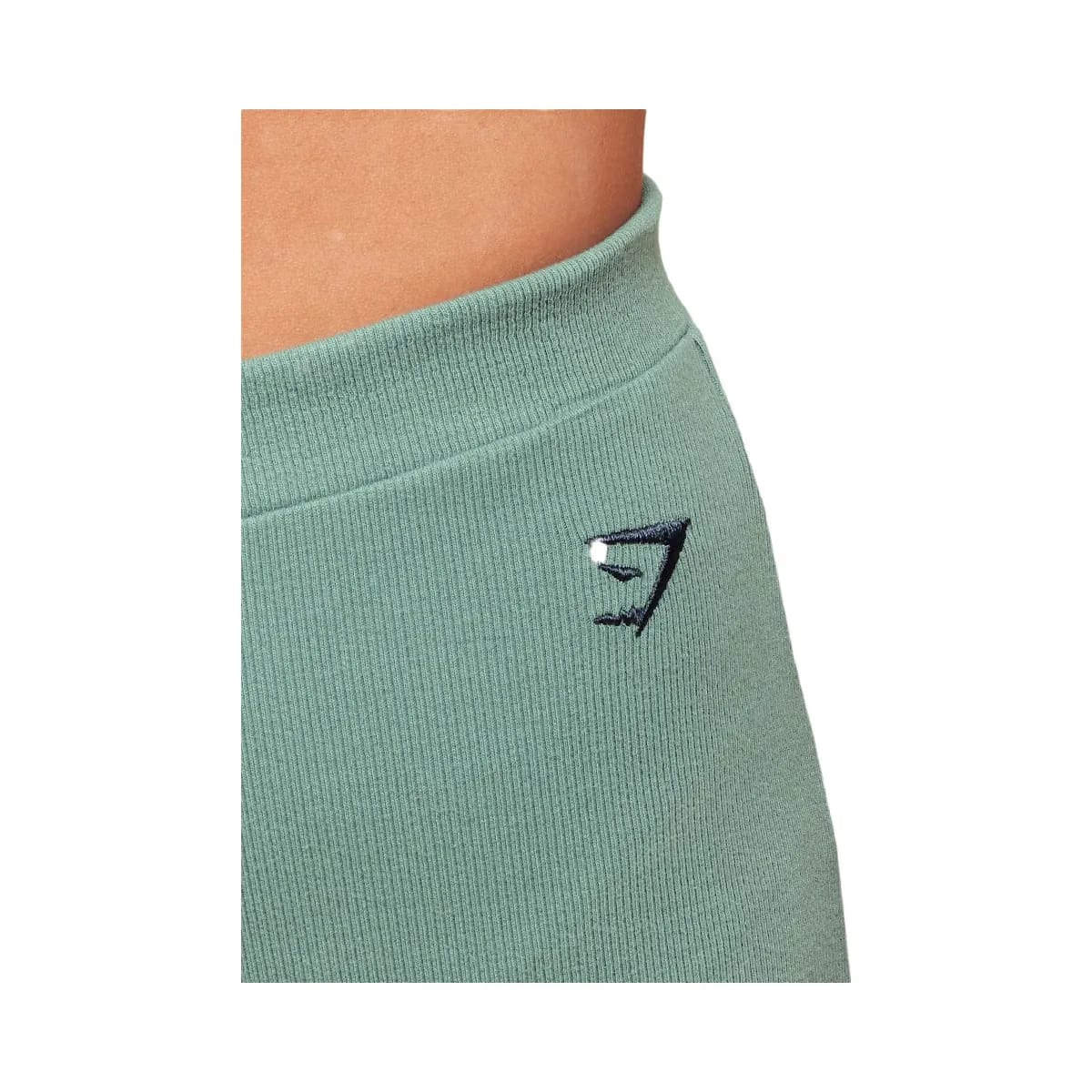 Gymshark Ribbed Cotton Straight Leg Pants - Celeste Blue/Heavy Blue