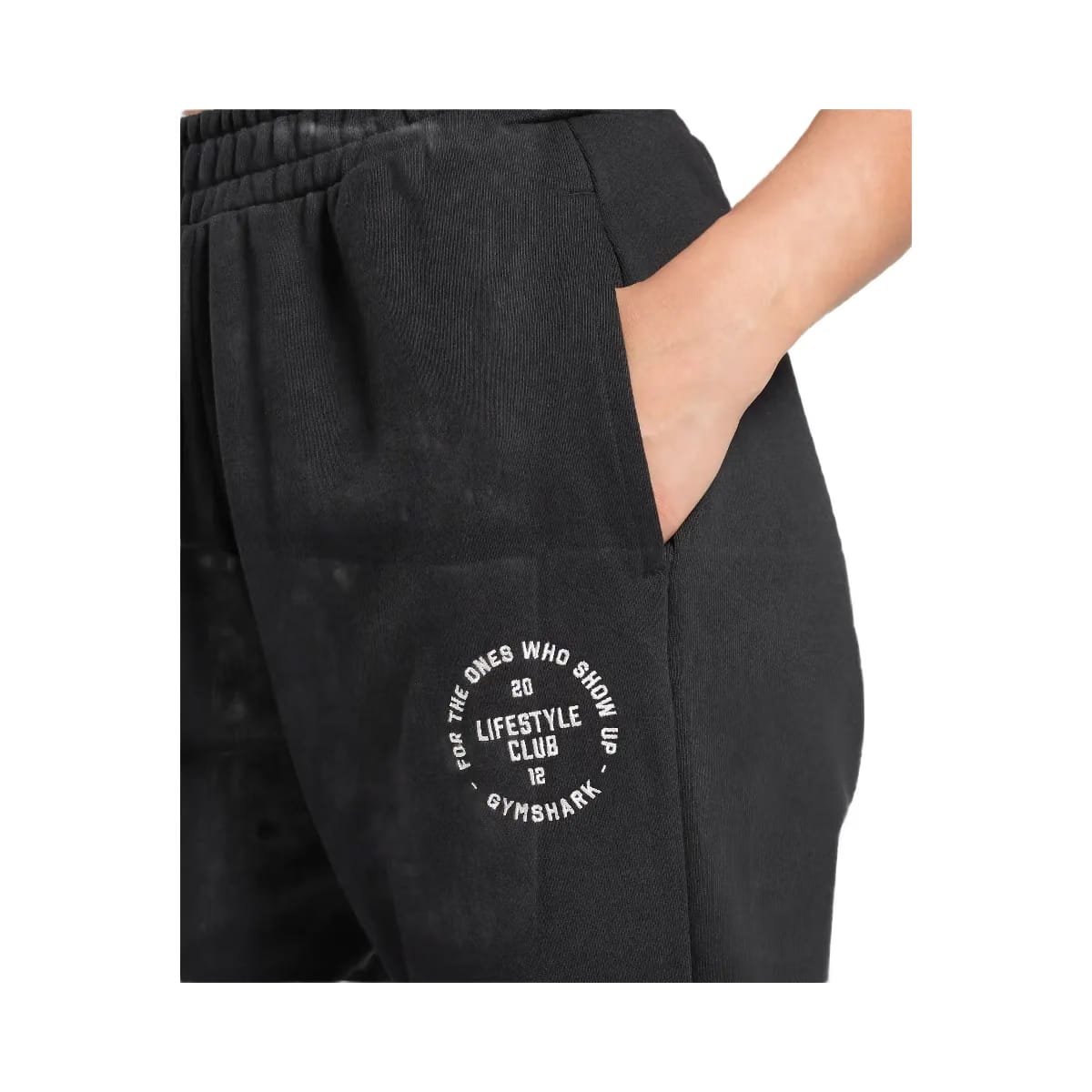 Gymshark Lifestyle Club Graphic Joggers - Black