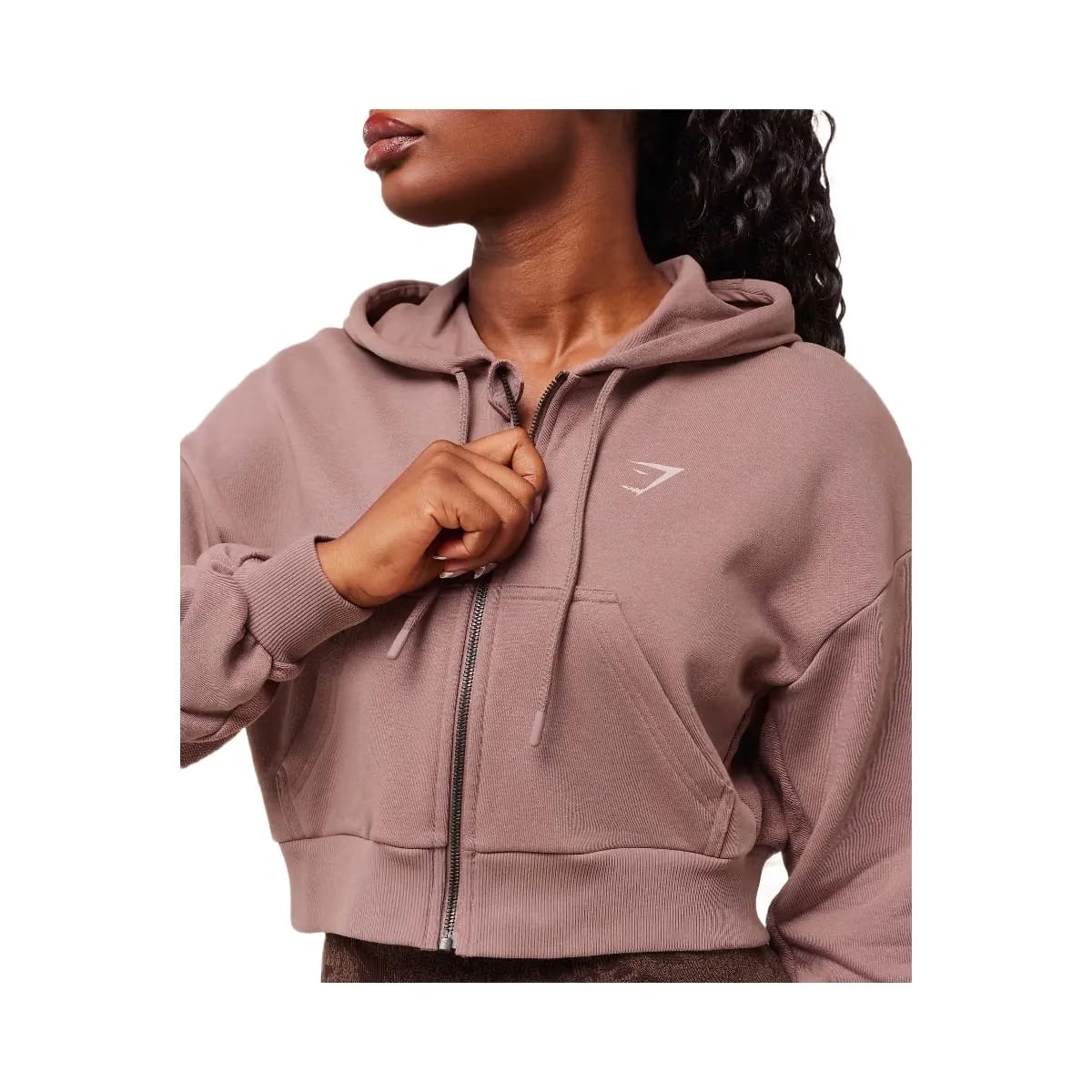 Gymshark Power Midi Zip Hoodie - Chestnut Pink