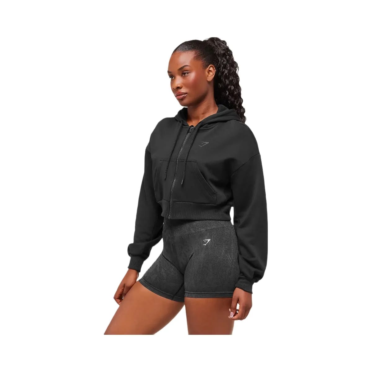 Gymshark Power Midi Zip Hoodie - Black