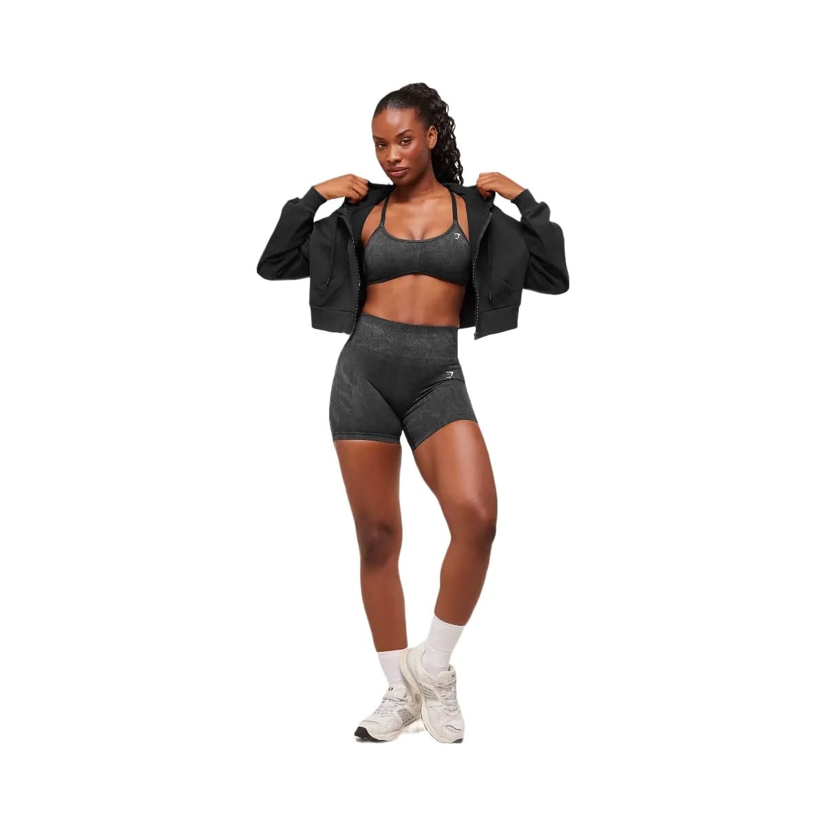 Gymshark Power Midi Zip Hoodie - Black