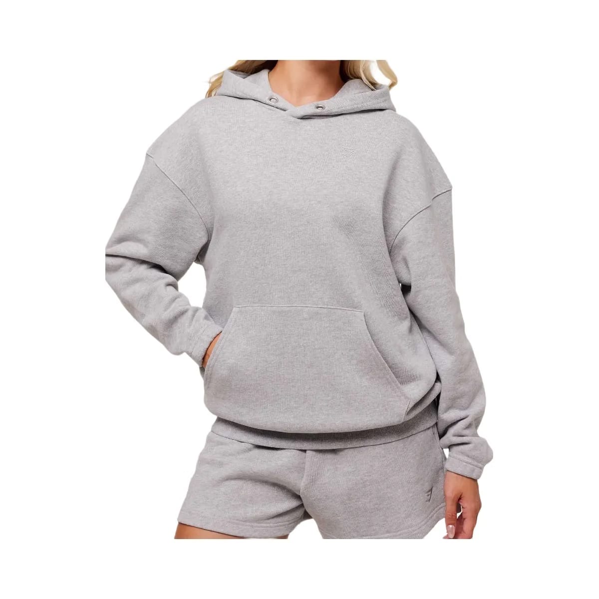 Gymshark Rest Day Sweats 2.0 Oversized Hoodie - Light Grey Core Marl
