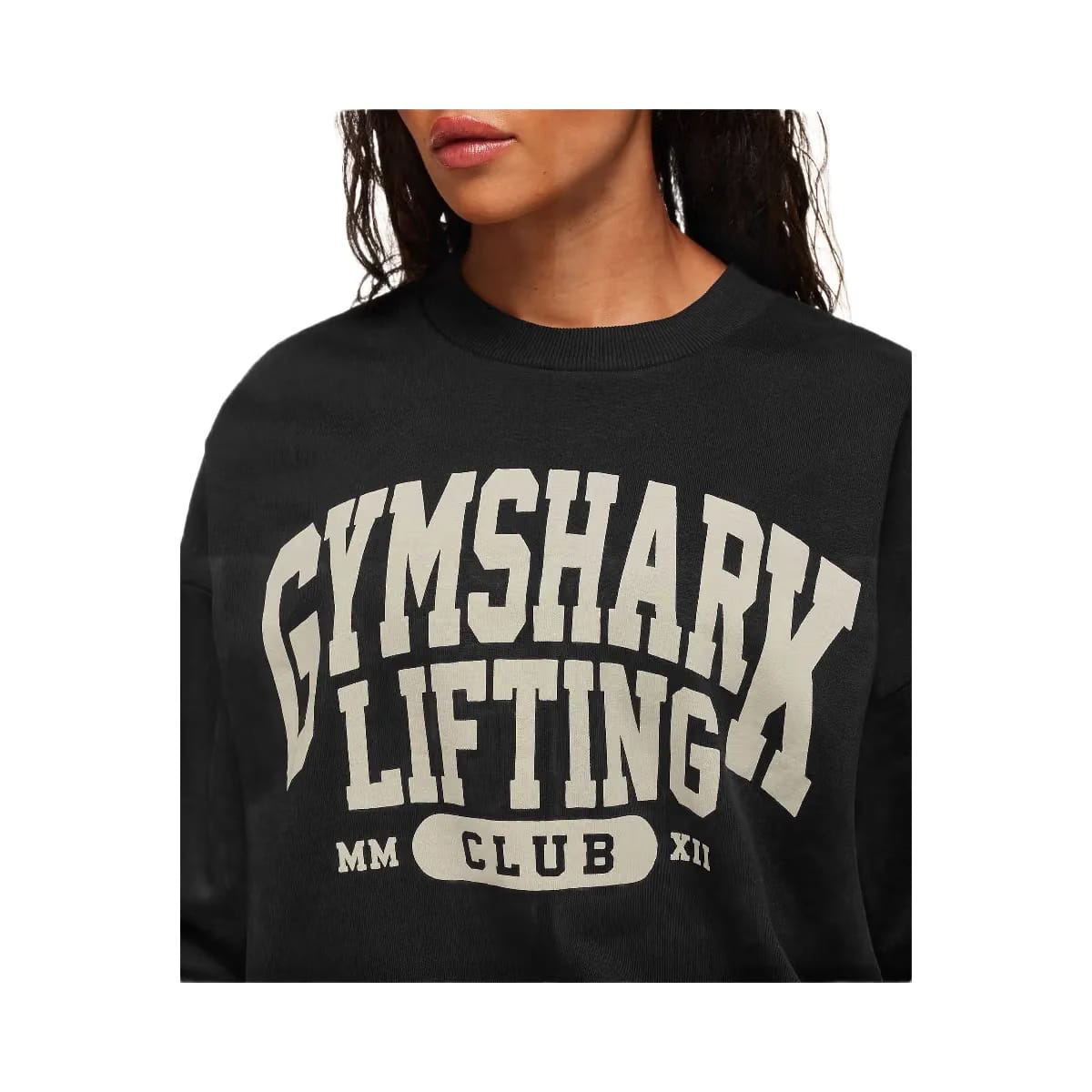 Gymshark Lifting Club Graphic Oversized Crew Neck - Black