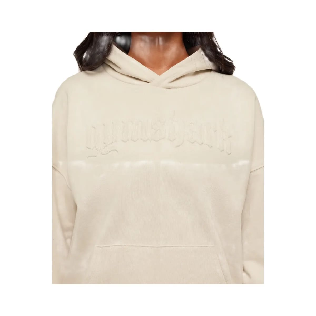 Gymshark Embossed Graphic Oversized Hoodie - Oat White