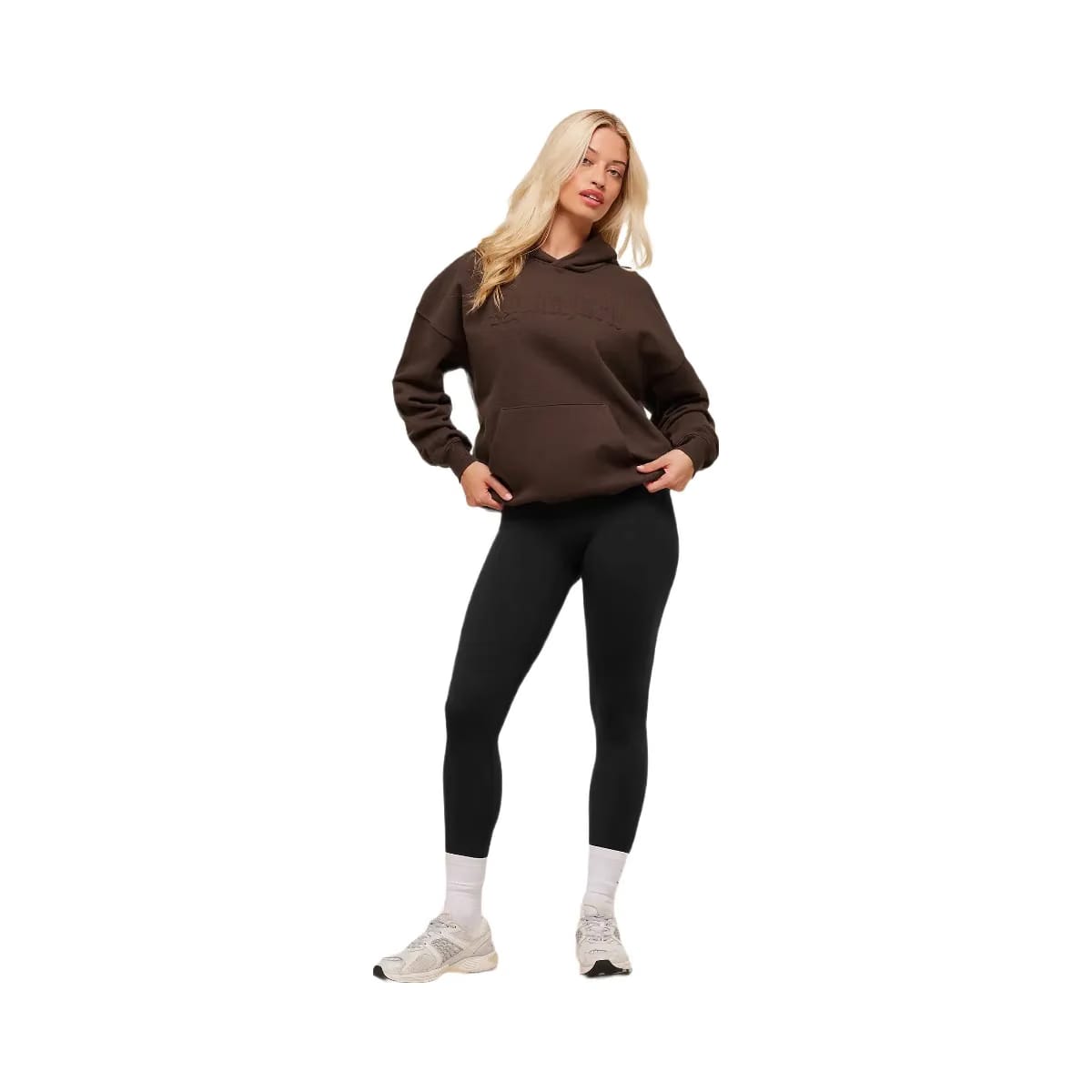 Gymshark Embossed Graphic Oversized Hoodie - Archive Brown
