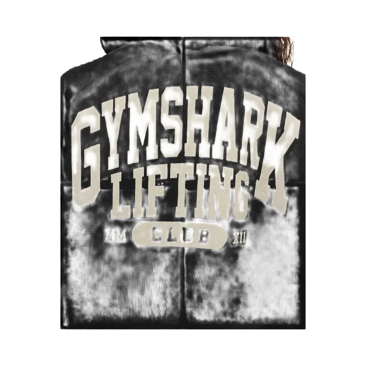 Gymshark Lifting Club Graphic Oversized Hoodie - Black/Soft White