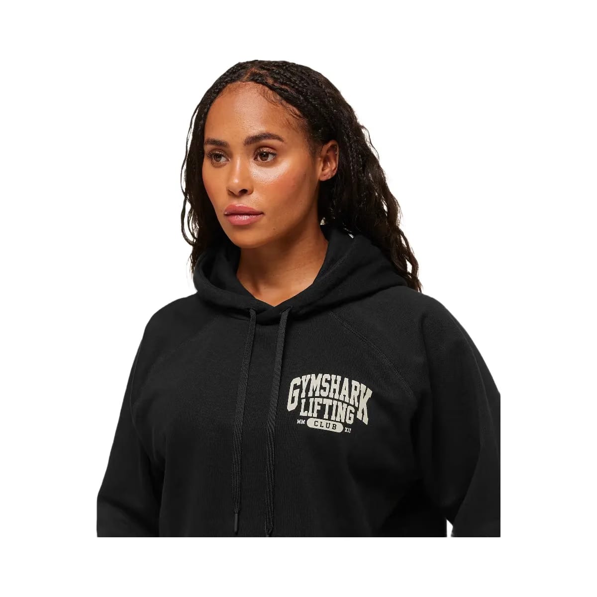 Gymshark Lifting Club Graphic Oversized Hoodie - Black/Soft White