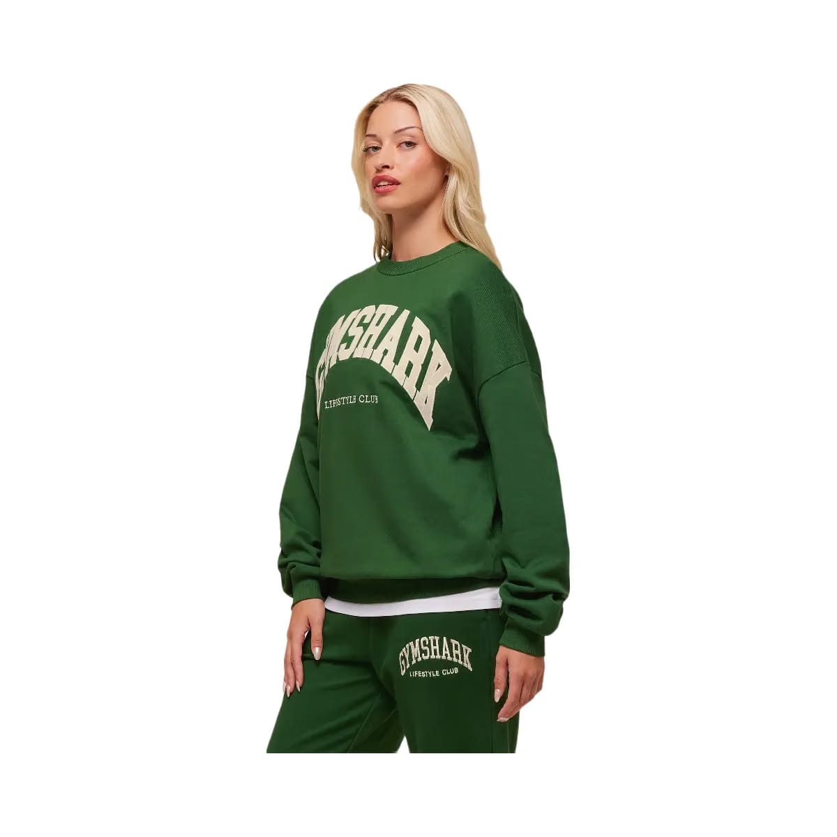 Gymshark Collegiate Graphic Crew Neck Pullover - Athletic Green