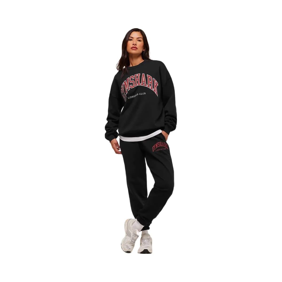 Gymshark Collegiate Graphic Crew Neck Pullover - Black