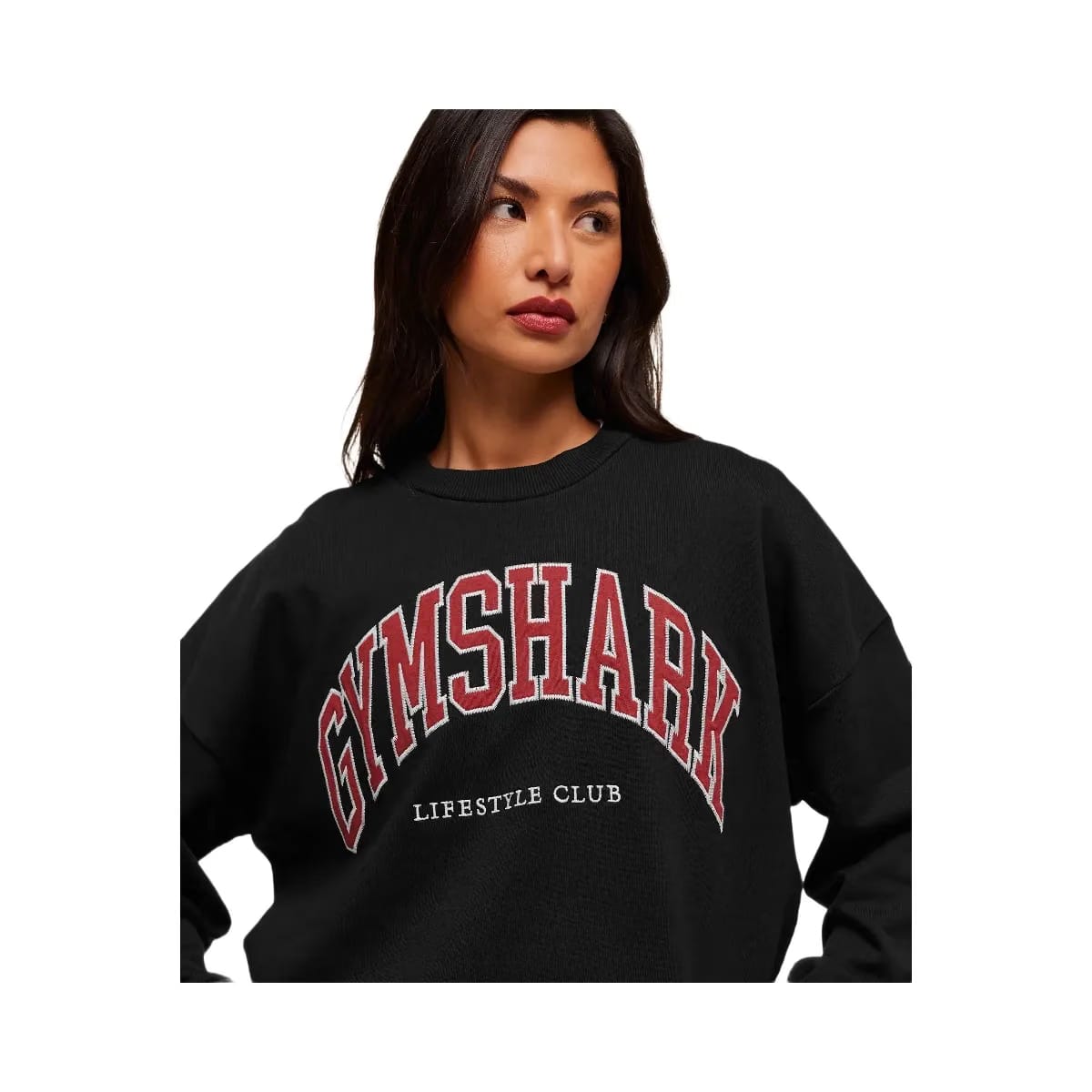 Gymshark Collegiate Graphic Crew Neck Pullover - Black