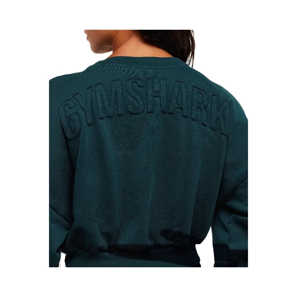 Gymshark Power Washed Sweat Top - Deep Petrol Blue/Acid Wash Small Ball