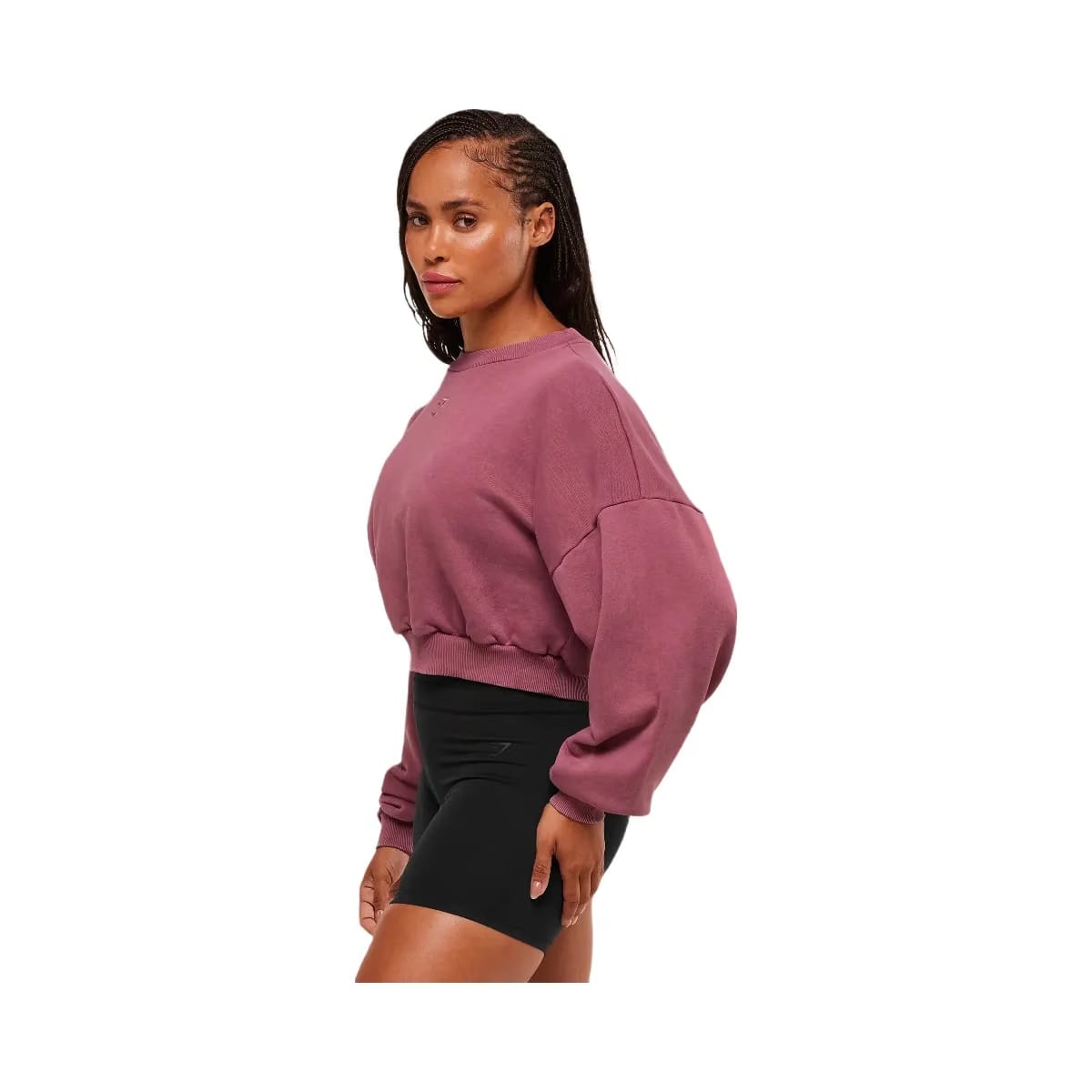 Gymshark Power Washed Sweat Top - Reset Pink/Acid Wash Small Ball