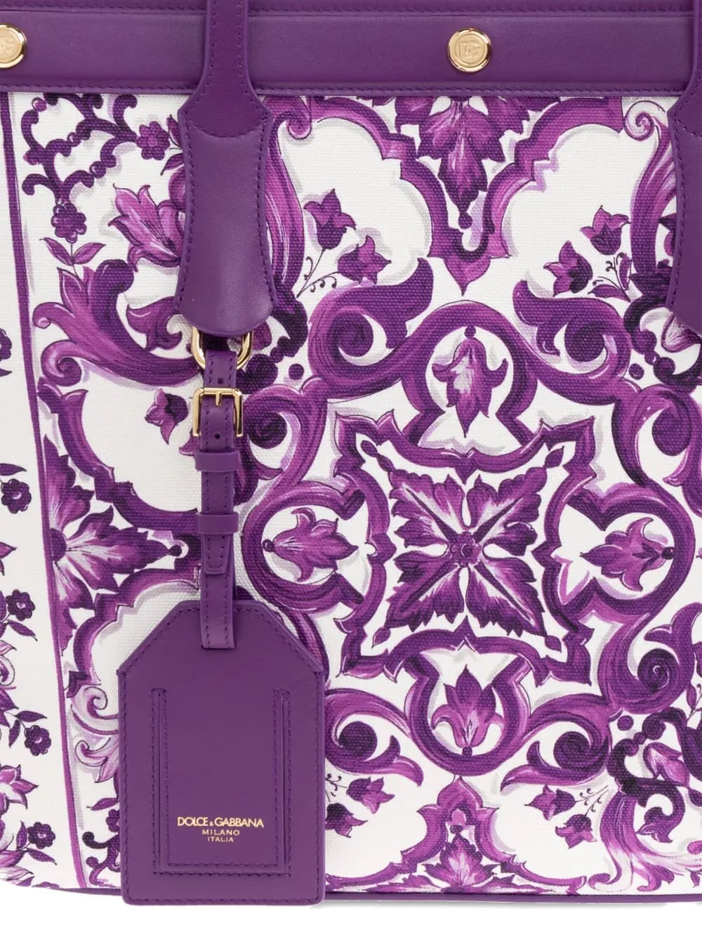 Majolica-print tote bag