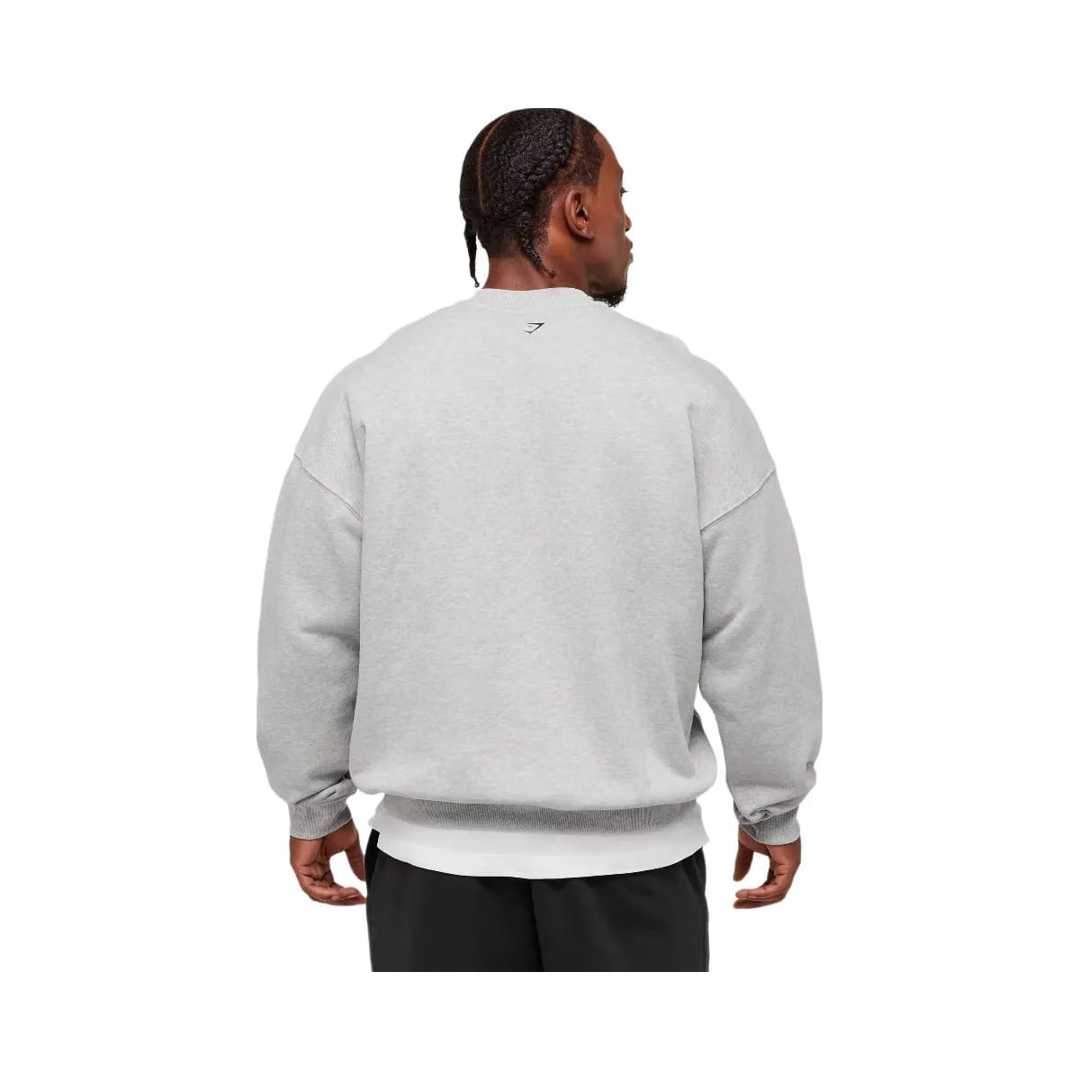 Gymshark Fade Graphic Crew - Light Grey Core Marl