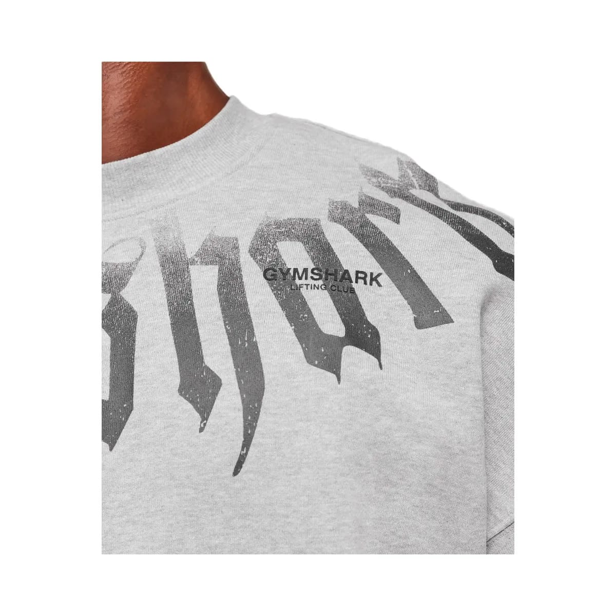 Gymshark Fade Graphic Crew - Light Grey Core Marl