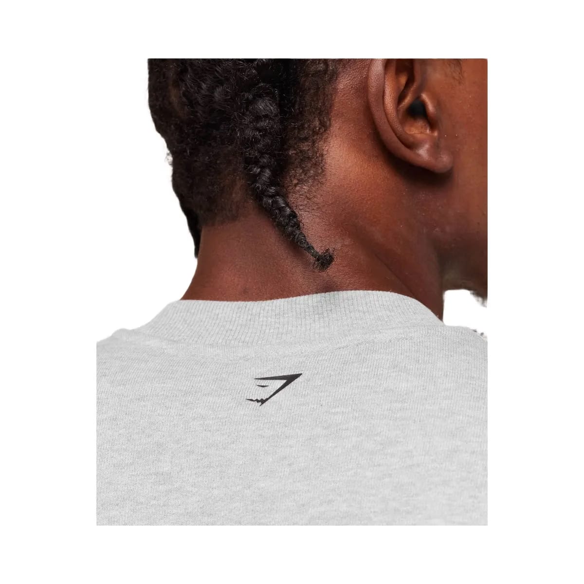 Gymshark Fade Graphic Crew - Light Grey Core Marl