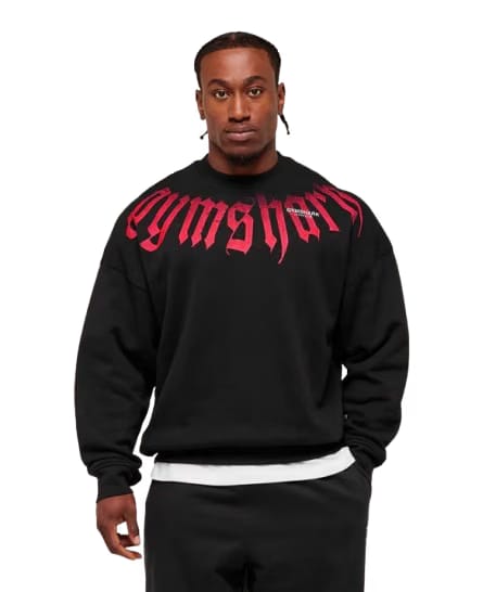 Gymshark Fade Graphic Crew GS Black